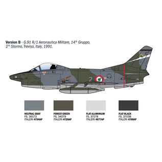 Italeri Fiat G.91 R1/R3 "Gina" - 1:48