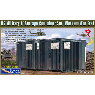 Gecko Models US Military 8' Storage Container Set (Vietnam War Era) - 1:35