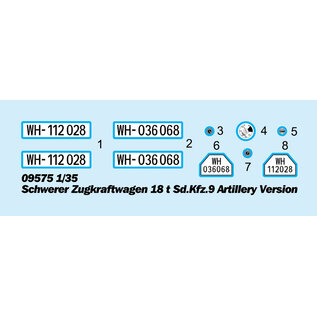 Trumpeter Schwerer Zugkraftwagen 18t - Sd.Kfz. 9 Artillery Version - 1:35