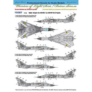 Foxbot Decals Sukhoi Su-24M/MR, Digital Dragons, Ukrainian Air Force with Stencils - 1:72