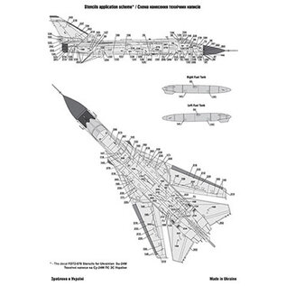 Foxbot Decals Sukhoi Su-24M/MR, Digital Dragons, Ukrainian Air Force with Stencils - 1:72
