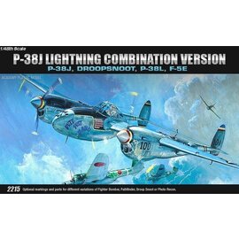 Academy Academy - Lockheed P-38 Lightning (P-38J, Droopsnoot, P-38L, F-5E) - 1:48