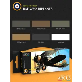 ARCUS Hobby Colors Arcus - 3004 RAF WW2 Biplanes