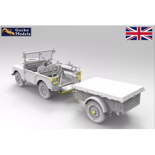 Gecko Models Korean War British FV18001 Mk. 1 80in 4x4 Utility Vehicle (Early Production) w/10-cwt Bantam Trailer - 1:35