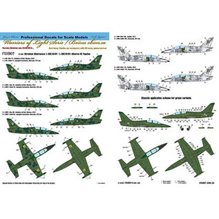 Foxbot Decals Ukrainian Albatrosses: L-39C/M/M1 Albatros, Ukrainian Air Forces - 1:72