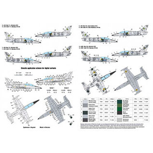 Foxbot Decals Ukrainian Albatrosses: L-39C/M/M1 Albatros, Ukrainian Air Forces - 1:72