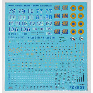 Foxbot Decals Ukrainian Albatrosses: L-39C/M/M1 Albatros, Ukrainian Air Forces - 1:72