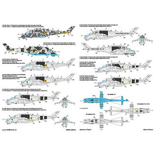 Foxbot Decals Mil Mi-24 Ukrainian Air Forces, Ukrainian Crocodiles, Part I - 1:72