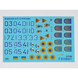 Foxbot Decals Ukrainian Rooks: Su-25 Ukrainian Air Forces and Stencils - 1:72