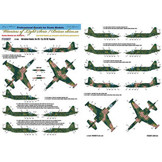 Foxbot Decals Ukrainian Rooks: Su-25 Ukrainian Air Forces and Stencils - 1:72