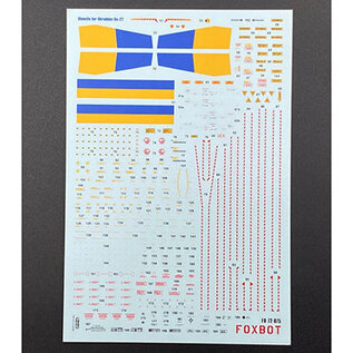 Foxbot Decals Su-27S & Su-27UB Ukrainian Air Forces, geometric camouflage and stencils - 1:72