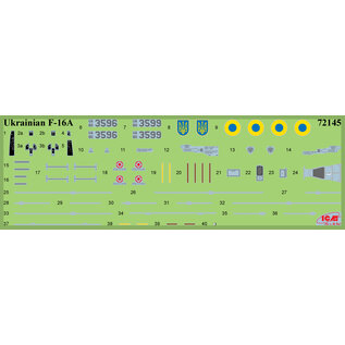 ICM General Dynamics F-16AM of Ukranian Forcers with PAG-14 - 1:72