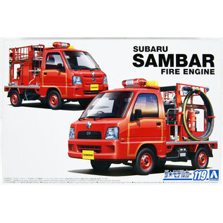 Aoshima Subaru Sambar Fire Engine - 1:24