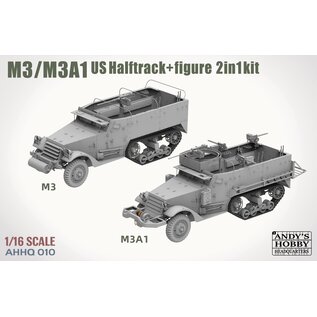 Andy's Hobby Headquarters M3/M3A1 US Halftrack - 2 in 1 Kit - 1:16