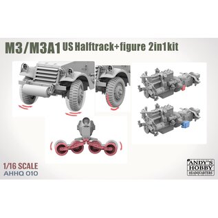 Andy's Hobby Headquarters M3/M3A1 US Halftrack - 2 in 1 Kit - 1:16