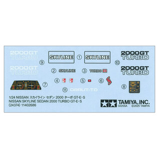TAMIYA Nissan Skyline Sedan 2000 Turbo GT-ES - 1:24