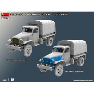 MiniArt G7107 1,5t 4x4 Cargo Truck w/Ben Hur Trailer - 1:35