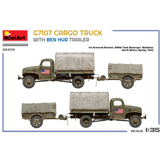MiniArt G7107 1,5t 4x4 Cargo Truck w/Ben Hur Trailer - 1:35