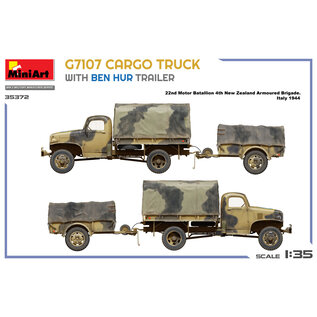 MiniArt G7107 1,5t 4x4 Cargo Truck w/Ben Hur Trailer - 1:35