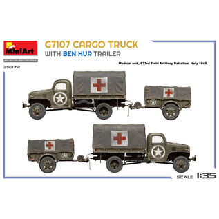 MiniArt G7107 1,5t 4x4 Cargo Truck w/Ben Hur Trailer - 1:35