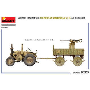 MiniArt German Tractor with Fla-MG151/20 Drillingslafette auf Sd.Anh.Ost - 1:35