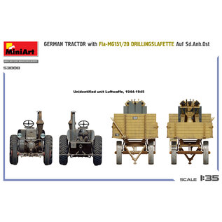 MiniArt German Tractor with Fla-MG151/20 Drillingslafette auf Sd.Anh.Ost - 1:35