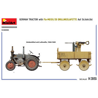 MiniArt German Tractor with Fla-MG151/20 Drillingslafette auf Sd.Anh.Ost - 1:35