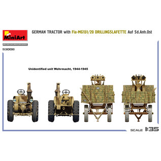 MiniArt German Tractor with Fla-MG151/20 Drillingslafette auf Sd.Anh.Ost - 1:35