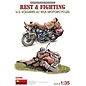 MiniArt Rest & Fighting. U.S. Soldiers w/WLA Motorcycles - 1:35
