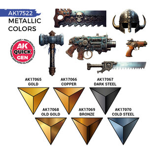 AK Interactive Metallics - Quick Gen Set