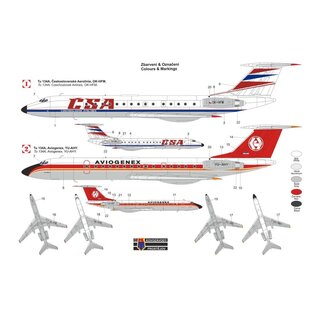 Kovozávody Prostějov Tupolev Tu-134A ČSA/Aviogenex - 1:144