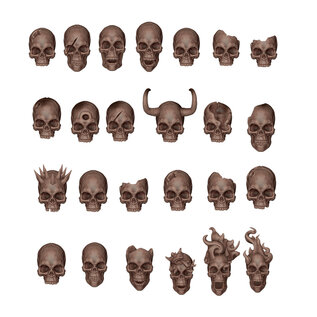 AK Interactive Basing Bits - Skulls