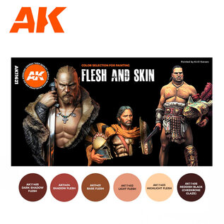AK Interactive 3rd Gen. Acryl. Set "Flesh and Skin Colors"