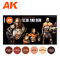 AK Interactive 3rd Gen. Acryl. Set "Flesh and Skin Colors"