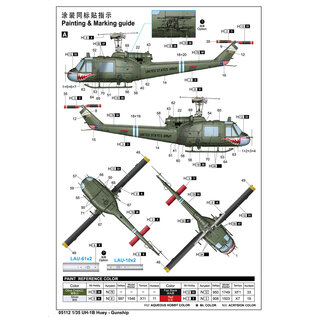 Trumpeter Bell UH-1B Huey "Gunship" - 1:35