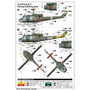 Trumpeter Bell UH-1B Huey "Gunship" - 1:35