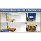 Gecko Models 5t Pallet Truck & Wooden Pallet with 200 Litre Oil Drum and Plastic Barrel - 1:35