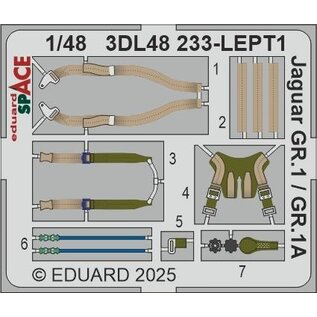 Eduard Jaguar GR.1 / GR.1A - Space 3D-Decals (Airfix-Kit) - 1:48