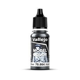 Vallejo Vallejo - Model Color - 864 - Stahlgrau (Natural Steel), 18 ml
