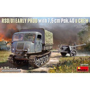 MiniArt Raupenschlepper Ost RSO/01 Early Production with 7,5cm Pak.40 & Crew - 1:35