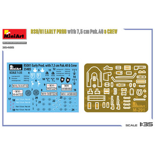 MiniArt Raupenschlepper Ost RSO/01 Early Production with 7,5cm Pak.40 & Crew - 1:35