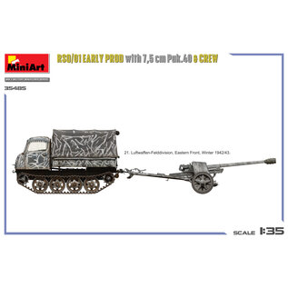 MiniArt Raupenschlepper Ost RSO/01 Early Production with 7,5cm Pak.40 & Crew - 1:35