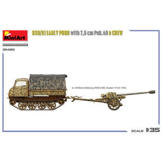 MiniArt Raupenschlepper Ost RSO/01 Early Production with 7,5cm Pak.40 & Crew - 1:35