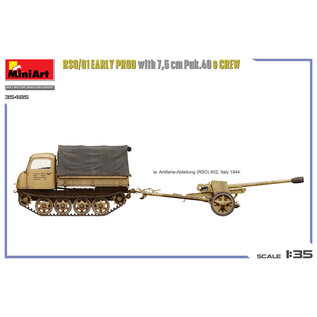 MiniArt Raupenschlepper Ost RSO/01 Early Production with 7,5cm Pak.40 & Crew - 1:35