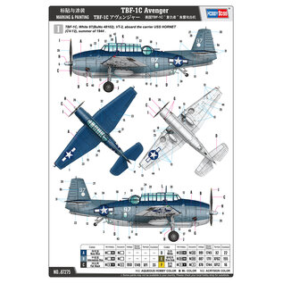 HobbyBoss Grumman TBF-1C Avenger - 1:72
