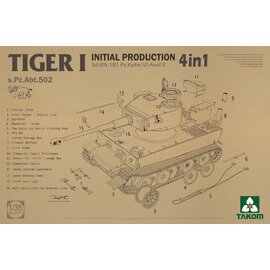 TAKOM TAKOM - Tiger I Initial Production 4 in 1 s.Pz.Abt.502 - 1:35