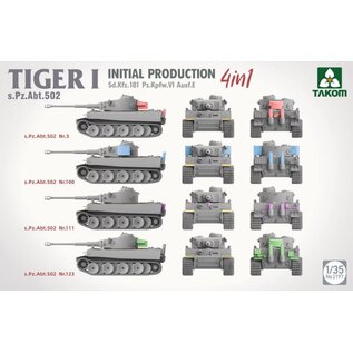TAKOM Tiger I Initial Production 4 in 1 s.Pz.Abt.502 - 1:35