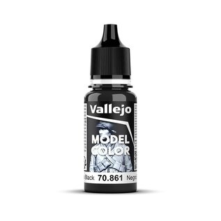 Vallejo Model Color - 861 - Tiefschwarz(Lack), 18 ml (Glossy Black), 17 ml