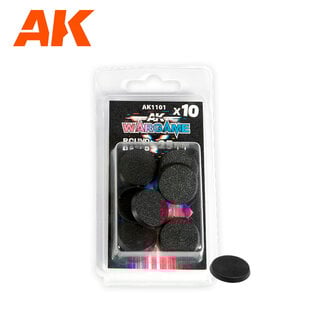 AK Interactive Round Base 25mm x 10 Units