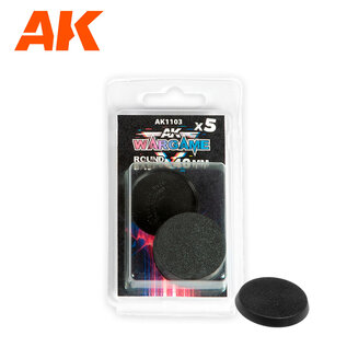 AK Interactive Round Base 40mm - 5 Units